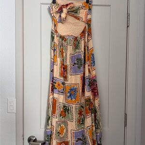 LAST DAY Paper heart strapless summer dress size small